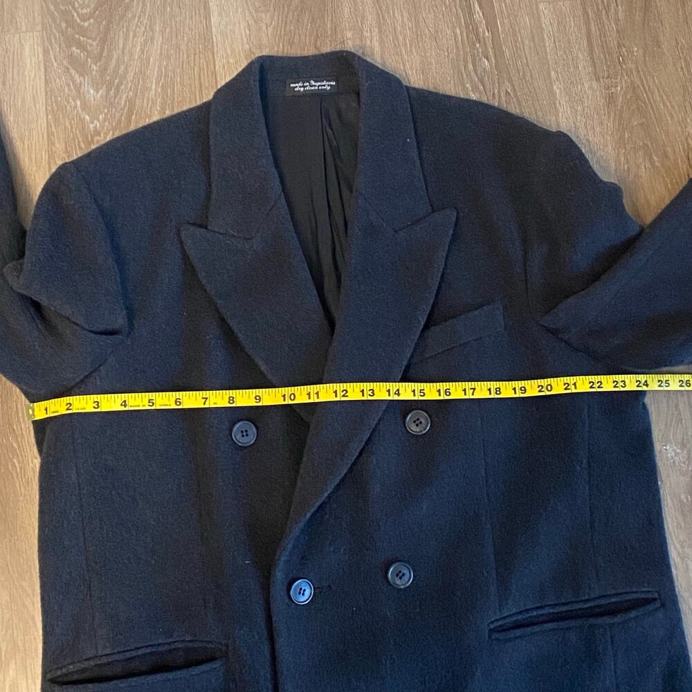 Ron Chereskin Double Breasted Overcoat Dark Gray Wool Cashmere Blend - Picture 5 of 11